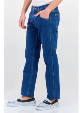 Wrangler Men Regular Fit Washed Denim Jeans, Blue  - Image 2
