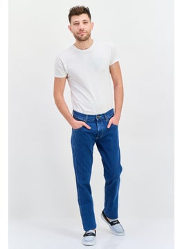 Wrangler Men Regular Fit Washed Denim Jeans, Blue  - Image 4