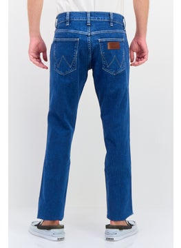 Wrangler Men Regular Fit Washed Denim Jeans, Blue  - Image 3