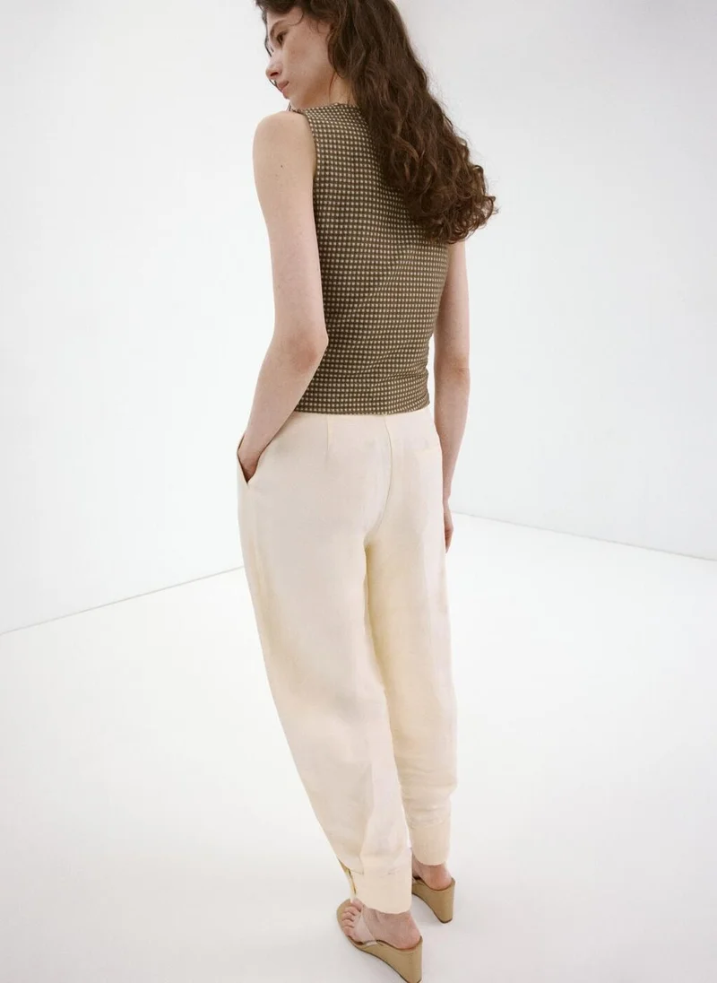 MANGO Ruched fitted top