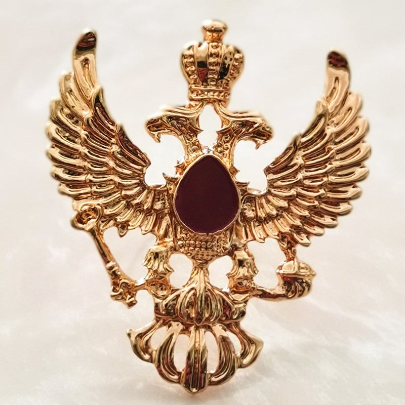 Mens Fashion Tie Accessories Silk Towel Buckle Personalized New Tie Buckle Boat Rudder Eagle DIY Tie Hoop Oil Drop Eagle Gold 