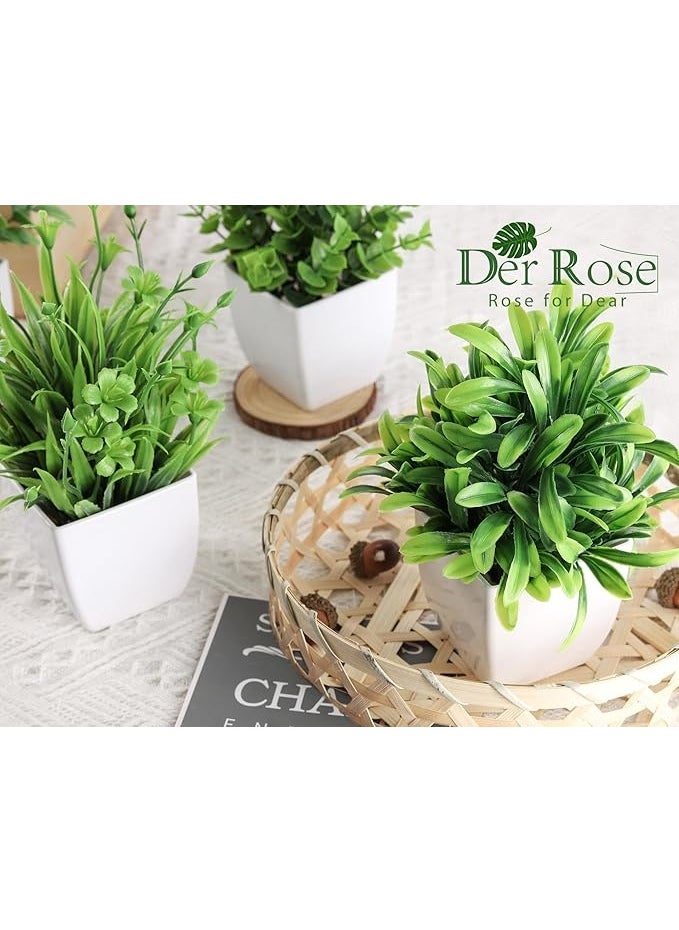 Generic 6 Pack Artificial Plants Small Fake Plants Outdoor Home Decor Farmhouse Bathroom Shelf Decor  - Image 5