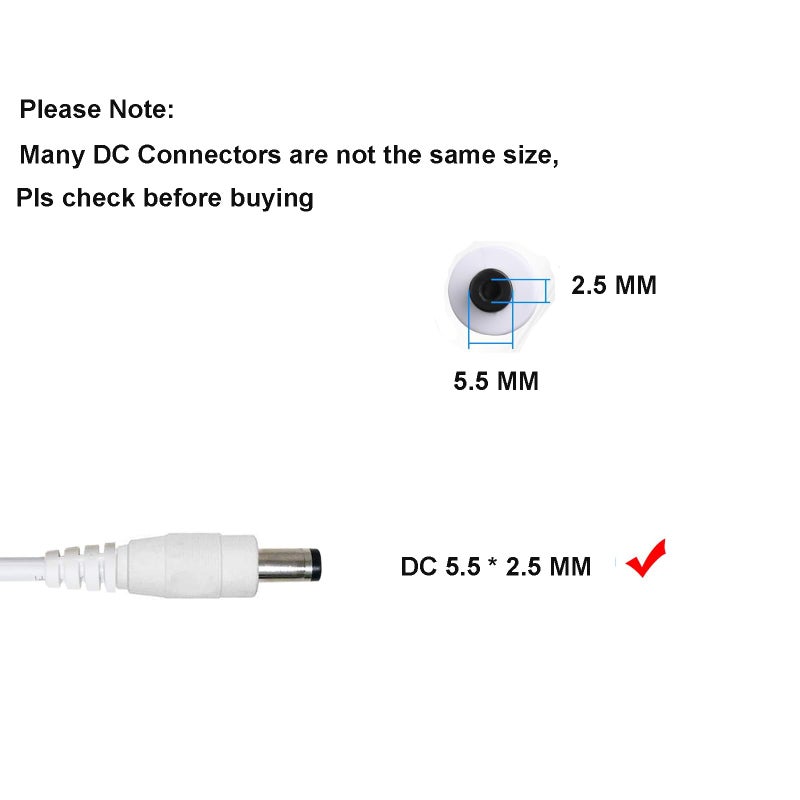 PDEEY Power Cord Replacement for 4moms Mamaroo 2/4, RockaRoo Baby Swing 12V 3A AC Adapter Charger 6.6 ft Cable - Image 2