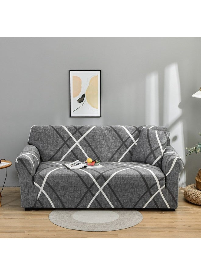 FASHION HOME أغطية أريكة قابلة للتمدد غير قابلة للانزلاق مع أحزمة مرنة لحماية الأثاث قابلة للغسل ومضادة للانزلاق - Image 1