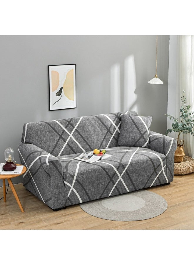 FASHION HOME أغطية أريكة قابلة للتمدد غير قابلة للانزلاق مع أحزمة مرنة لحماية الأثاث قابلة للغسل ومضادة للانزلاق - Image 2