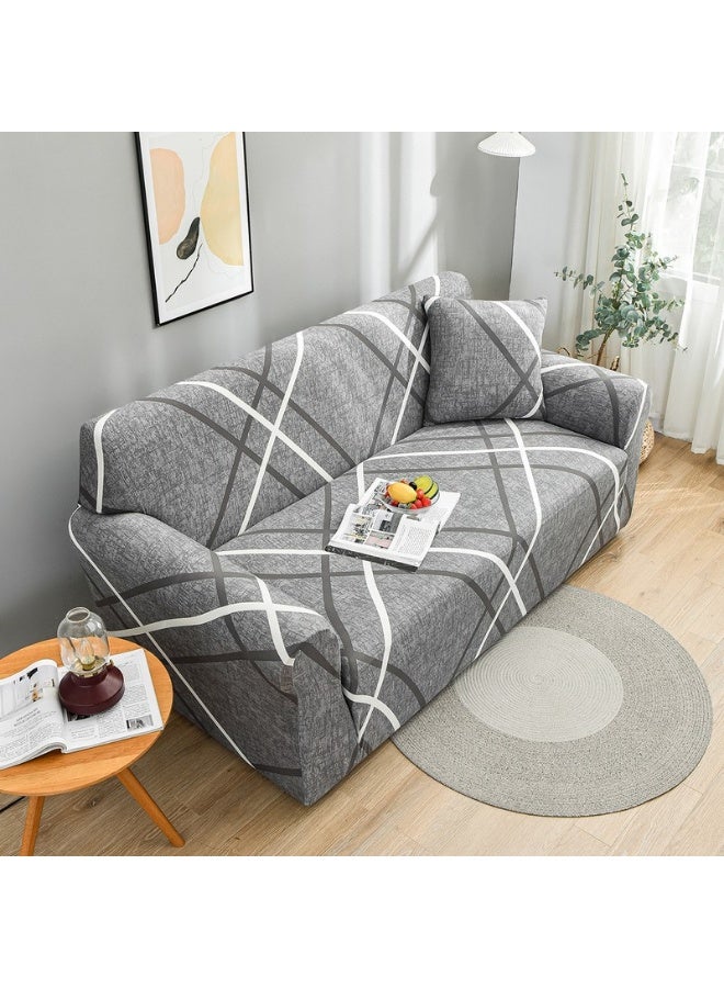 FASHION HOME أغطية أريكة قابلة للتمدد غير قابلة للانزلاق مع أحزمة مرنة لحماية الأثاث قابلة للغسل ومضادة للانزلاق - Image 3