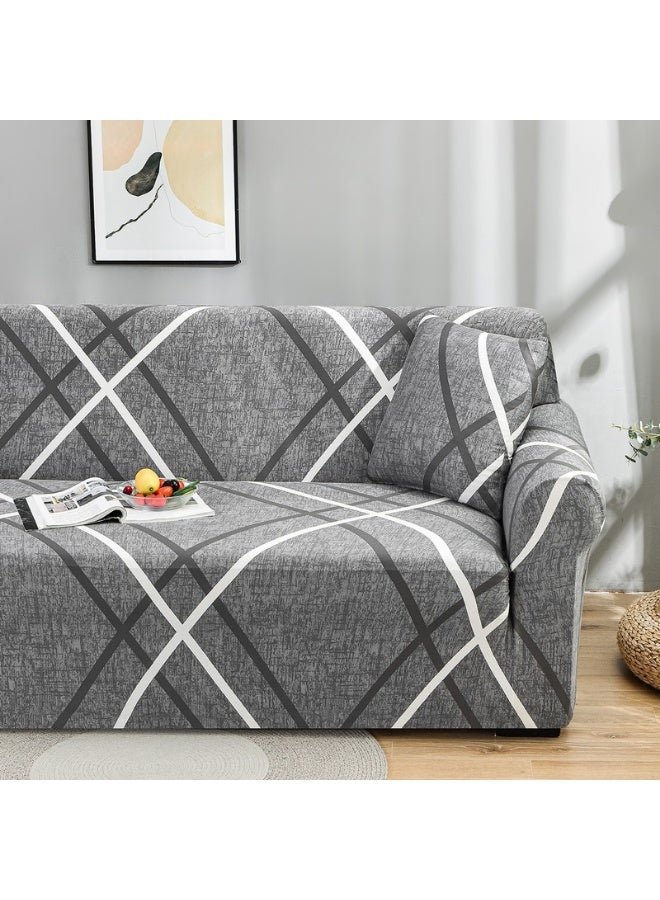 FASHION HOME أغطية أريكة قابلة للتمدد غير قابلة للانزلاق مع أحزمة مرنة لحماية الأثاث قابلة للغسل ومضادة للانزلاق - Image 4