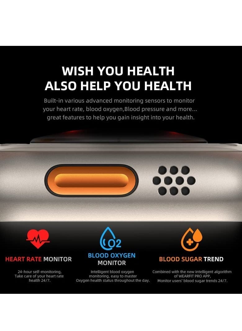 ELTRAZONE - New Series S8 Ultra Smartwatch Men Women Bluetooth Call Waterproof Wireless Charging HD Screen - Image 1