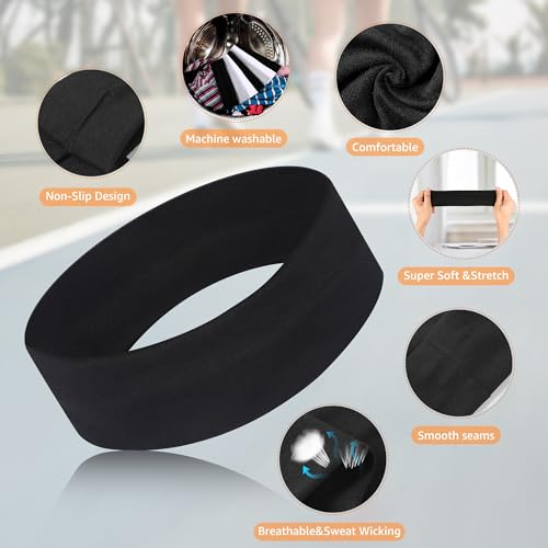 DiyJibb Headbands for Women, Stretchy Non Slip Soft Cotton Cloth Hair Bands for Sports, Workout, Yoga and Running, 7pcs - Image 5