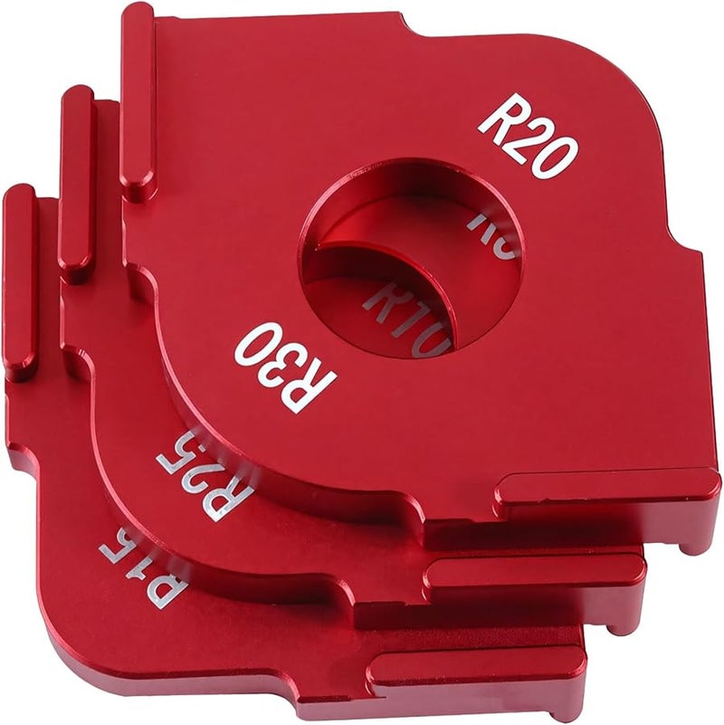 مجموعة قوالب النجارة لتقويس الحواف من سبائك الألمنيوم، قالب تقويس الزوايا الدائرية R5 و R30، مجموعة من 3 قطع - Image 1