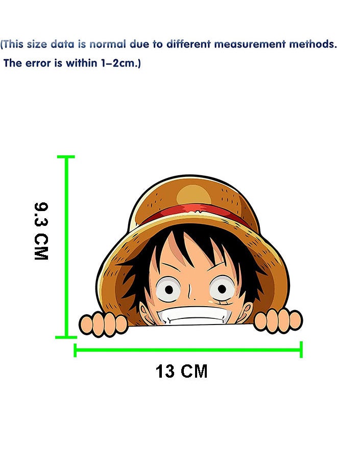 S-Color 2 Pack One Piece Luffy Car stickers Waterproof Vinyl Decal for Cars DIY Anime Motorcycle Laptop Decals Skateboard Bike Bumper Window Stickers  - Image 2