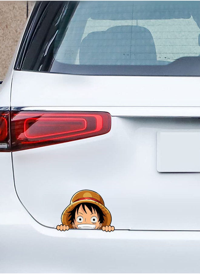 S-Color 2 Pack One Piece Luffy Car stickers Waterproof Vinyl Decal for Cars DIY Anime Motorcycle Laptop Decals Skateboard Bike Bumper Window Stickers  - Image 5