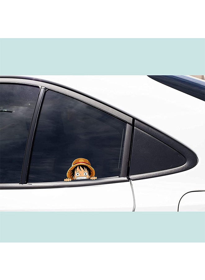 S-Color 2 Pack One Piece Luffy Car stickers Waterproof Vinyl Decal for Cars DIY Anime Motorcycle Laptop Decals Skateboard Bike Bumper Window Stickers  - Image 3