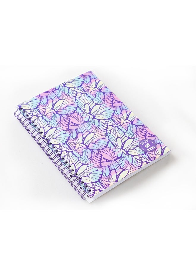 Eazy Kids Eazy Kids Spiral Diary - Butterfly Purple  - Image 1