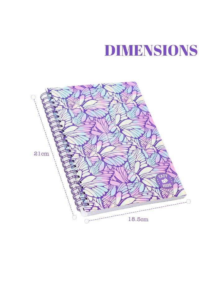 Eazy Kids Eazy Kids Spiral Diary - Butterfly Purple  - Image 3