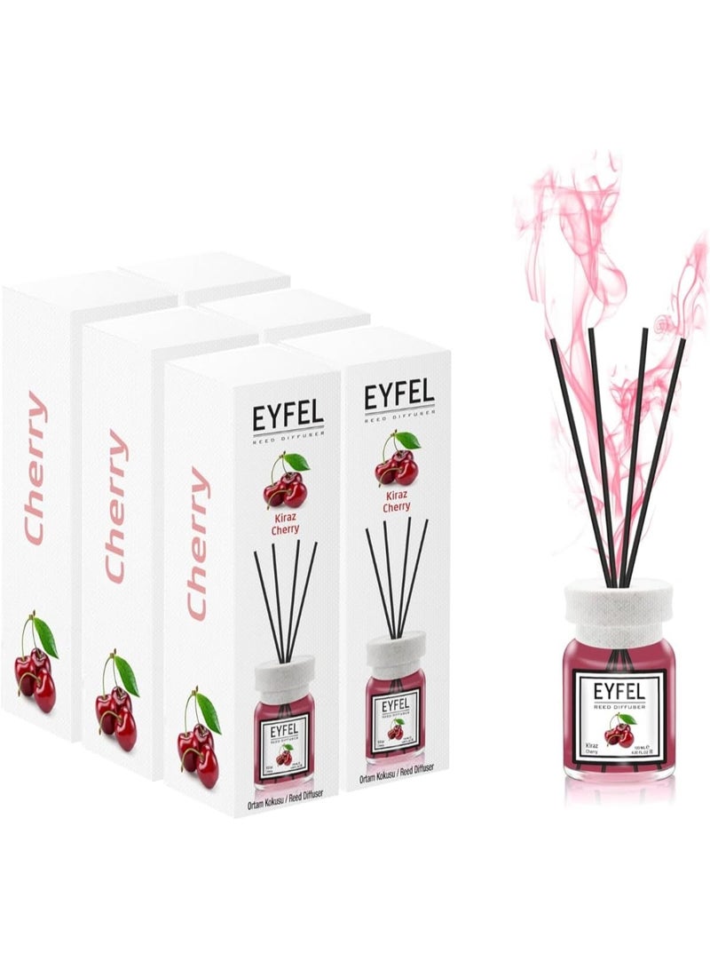 EYFEL Cherry Reed Diffuser, 120ml (4.0 fl oz) | Premium Home Fragrance with Sweet & Fruity Aroma | Long-Lasting Scent for Home & Office - Image 2