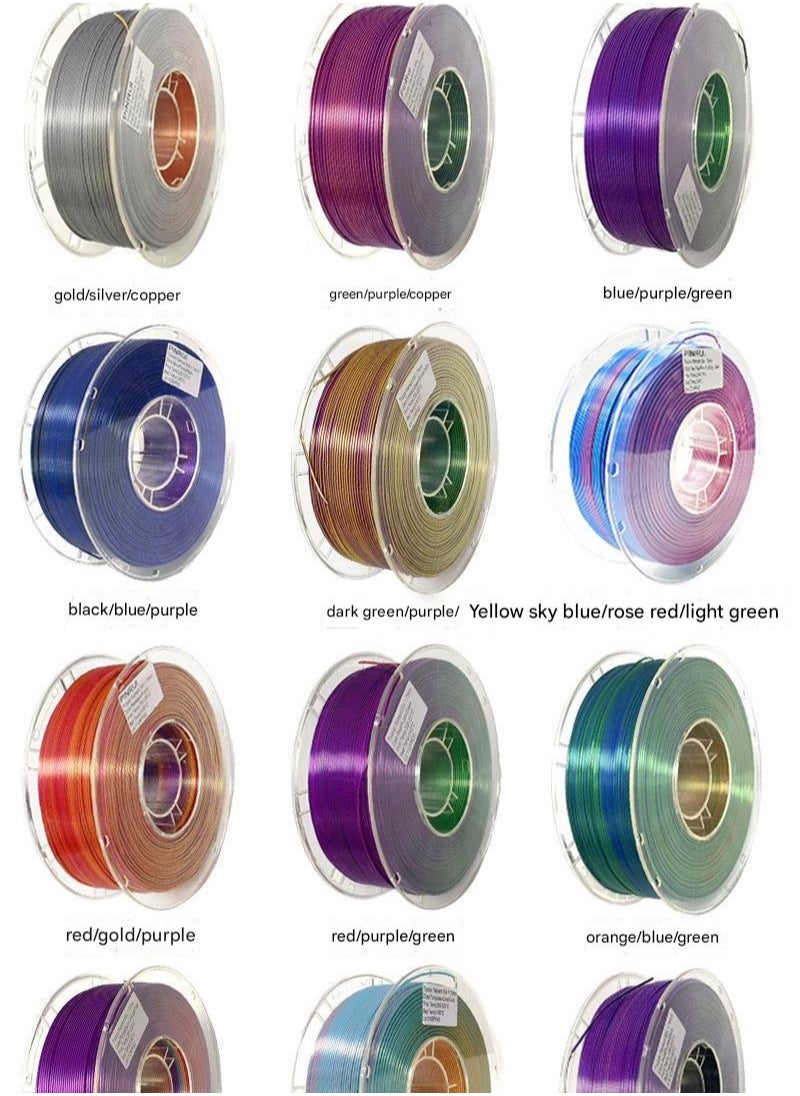 Generic - 3D Printing Consumables silk PLA 1.75mm Dual Color Three Color Consumables 3D Printing Wire - Image 1