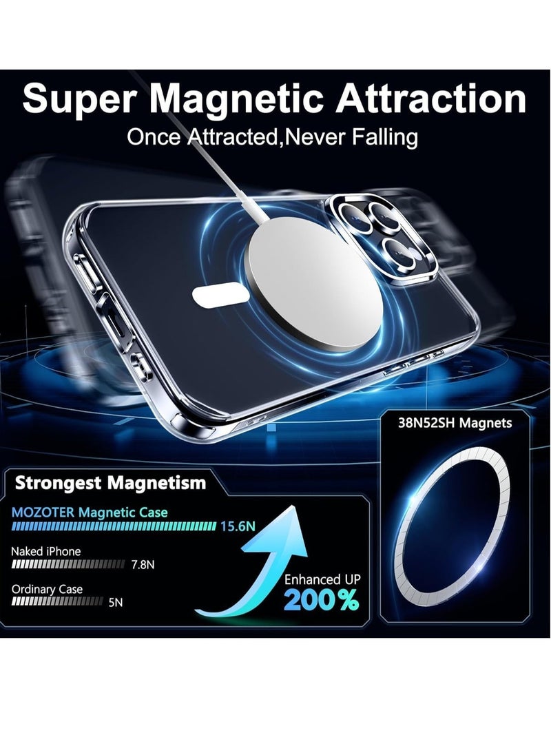 vesus 6-in-1 Magnetic for iPhone 15 Pro Max Case and screen protector,[Compatible with Magsafe] [ 2Pcs Screen Protectors + 2Pcs Camera Lens Protectors] Slim Thin Shockproof Phone Case for 15 Pro Max - Image 2