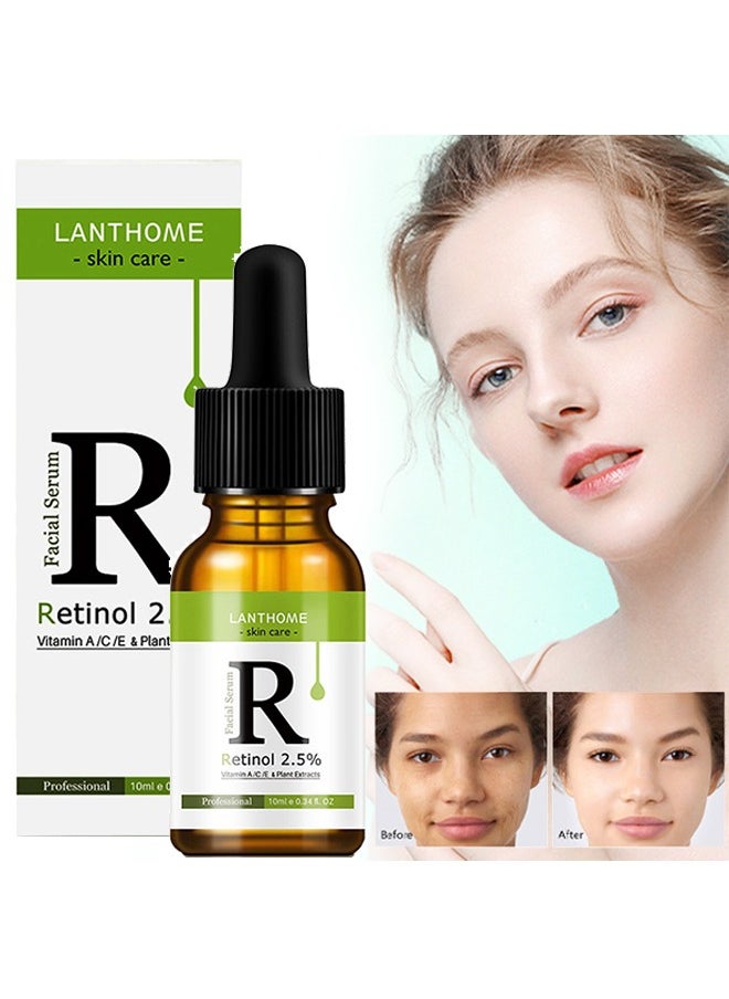 Lanthome Retinol 2.5% Facial Serum，Professional Serum For Soft Glowing wrinkle Free Skin 10 ml  - Image 1