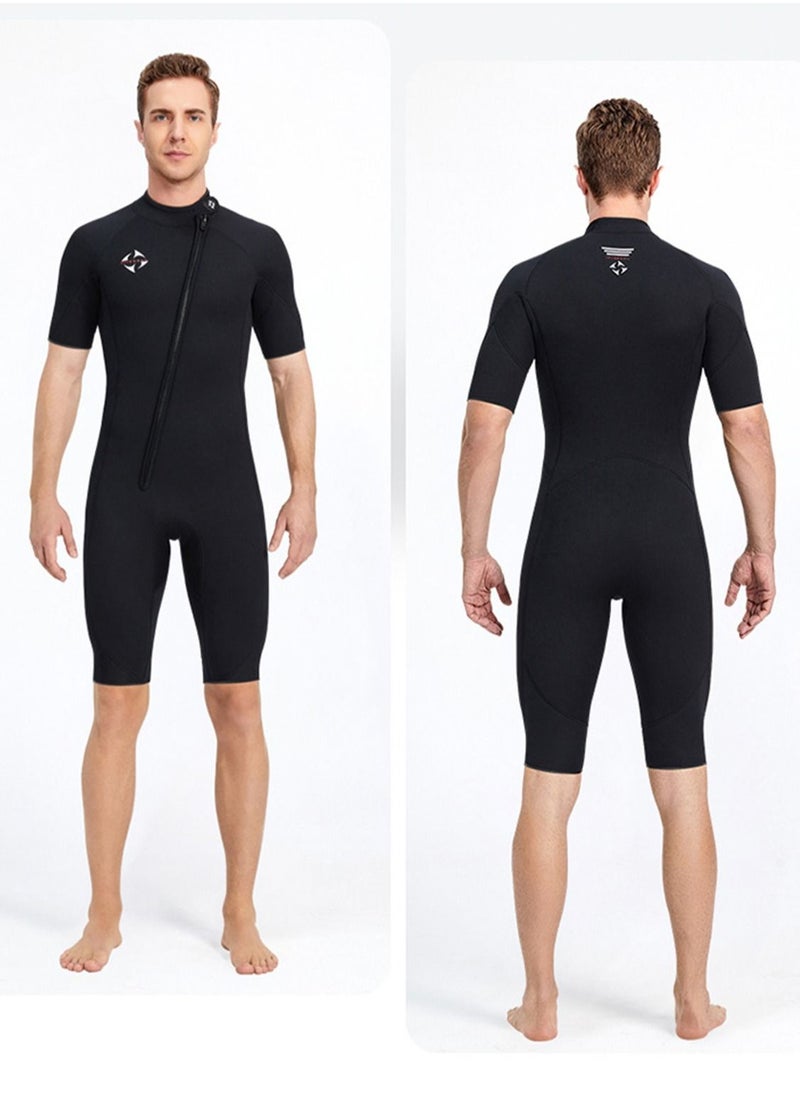 DIVE & SAIL Short-sleeved Wetsuit Snorkeling Swimsuit Black  - Image 2