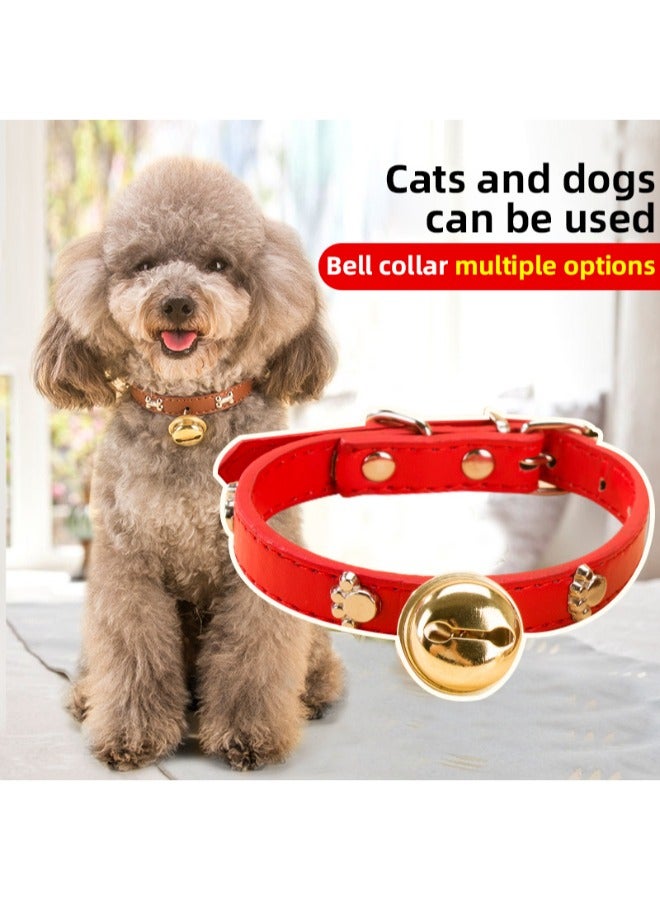 Petsary PETASRY | Pet Collar Adjustable Wear-resistant Soft Bone Patterns Pet Cat Dog Bell Collar Pet Supplies - Image 3