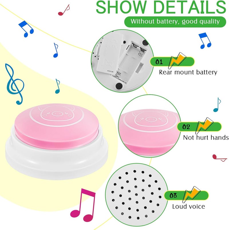 Syhood 8 Pcs Animal Answer Buzzers - Game Show Buzzer Set with Assorted Animal Sounds for Classroom and Family Trivia Nights - Image 2
