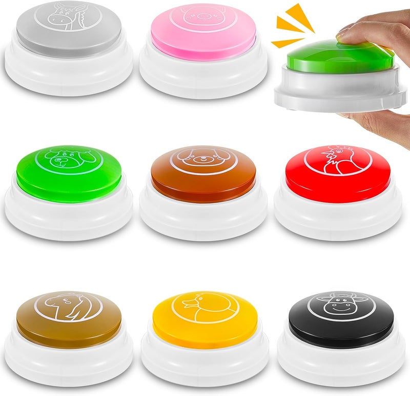Syhood 8 Pcs Animal Answer Buzzers - Game Show Buzzer Set with Assorted Animal Sounds for Classroom and Family Trivia Nights - Image 1