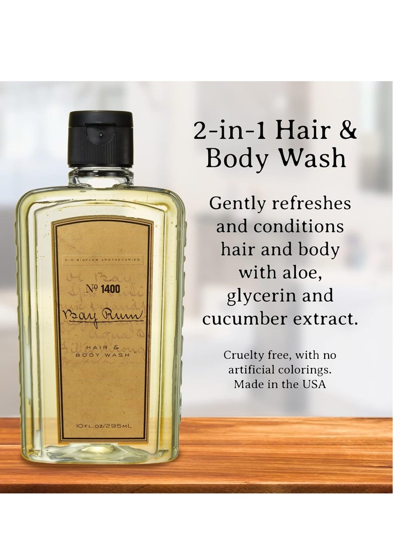 C. O. Bigelow C.O. Bigelow Bay Rum Hair and Body Wash for Men, No. 1400, 10 fl oz. Mens Body Wash and Shampoo with Citrus and Spice Scent, Cruelty Free  - Image 3