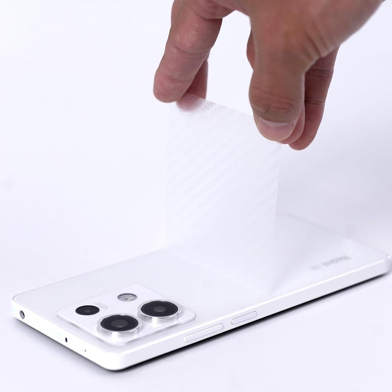 Ibywind 2 Pack Screen Protector For Xiaomi Redmi Note 13 5G 6.67",9H Hardness Tempered Glass,With 1Pc Camera Lens Protector,1Pc Back Carbon Fiber Film,Easy to install - Image 4
