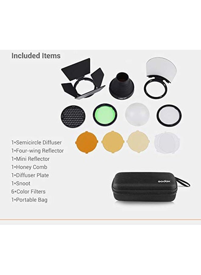 Godox AK-R1 Pocket Flash Light Accessories Kit Compatible for Godox V1 Flash Series,V1-S V1-N V1-C etc Round Flash,use Godox H200R Round Flash Head Compatible for AD200 AD200 pro - Image 3