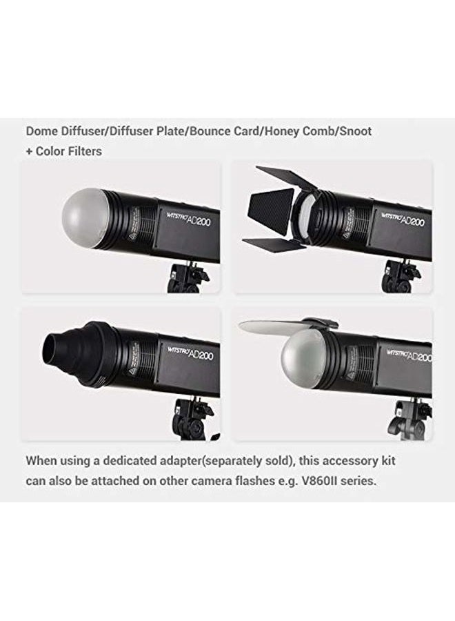 Godox AK-R1 Pocket Flash Light Accessories Kit Compatible for Godox V1 Flash Series,V1-S V1-N V1-C etc Round Flash,use Godox H200R Round Flash Head Compatible for AD200 AD200 pro - Image 5