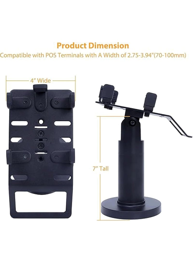 Home Care Universal Credit Card Terminal Stand for Square Terminal 7" Tall Swivel and Tilt Credit Card Readers Square Stand with Handle for Most POS Machine Screw in and Adhesive Installation Black - Image 5