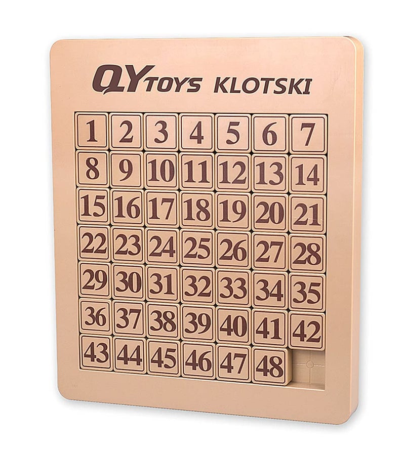 LiangCuber QY Toys 48 Klotski Puzzle Magnetic Sliding Number Puzzle ABS 7x7 Klotski Brain Teasers Toy Tangram Jigsaw Intelligence - Image 1