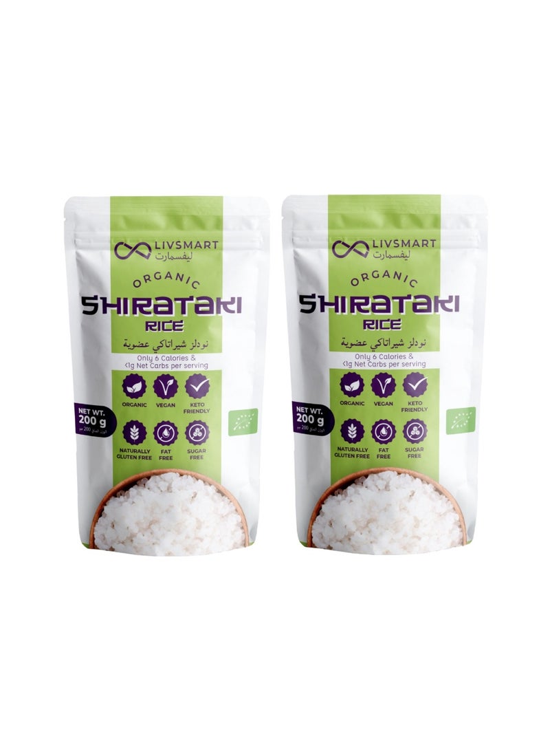LIVSMART Livsmart Organic Shirataki (Konjac) Rice - Keto Rice 200g (Pack of 2)  - Image 1