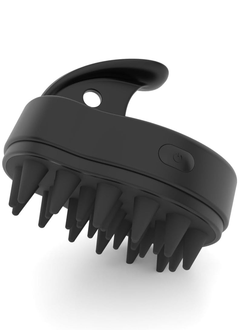 SOLARAE Sonic Hair Shampoo Brush Scalp Massager Shampoo Brush Electric Scalp Massager for Hair Growth Vibrating Head Massager for Women Men Kids Wet Dry Hair Black - Image 1