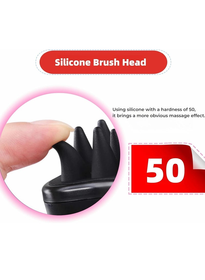 SOLARAE Sonic Hair Shampoo Brush Scalp Massager Shampoo Brush Electric Scalp Massager for Hair Growth Vibrating Head Massager for Women Men Kids Wet Dry Hair Black - Image 5