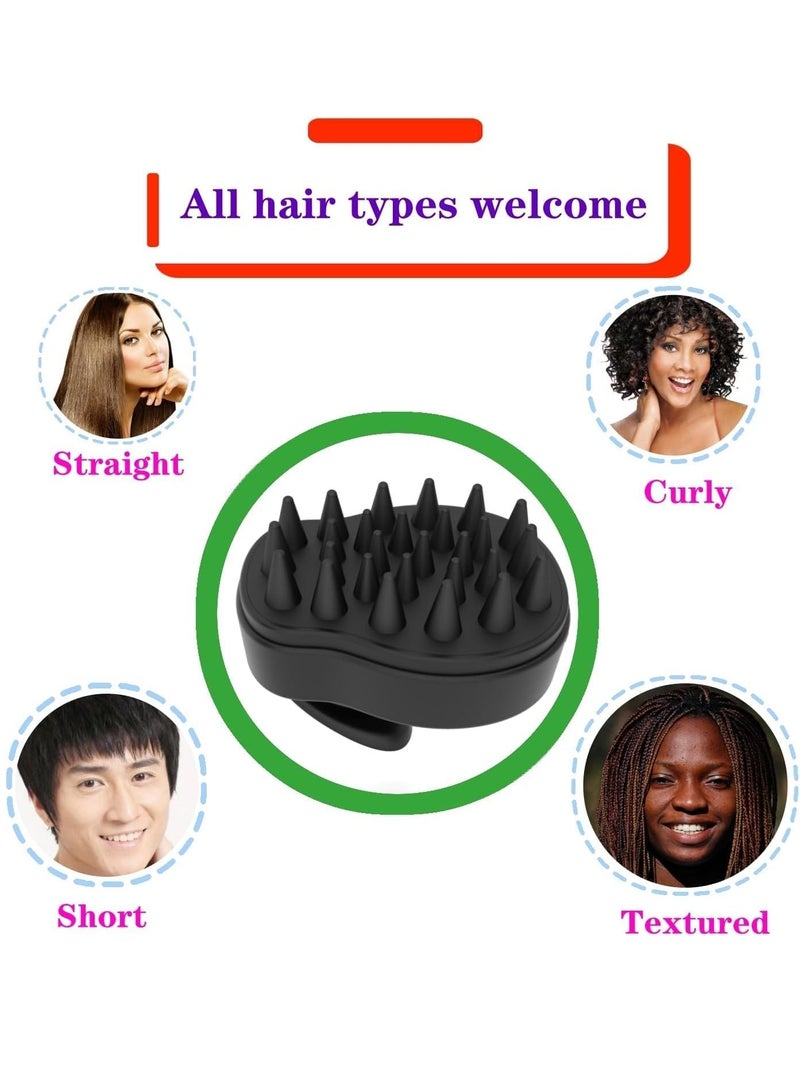 SOLARAE Sonic Hair Shampoo Brush Scalp Massager Shampoo Brush Electric Scalp Massager for Hair Growth Vibrating Head Massager for Women Men Kids Wet Dry Hair Black - Image 3