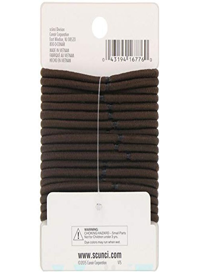 Scunci 1677603L048 Brown No Damage Hair Elastics 18 Count - Image 3