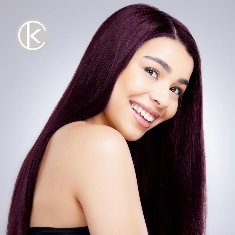 KERACOLOR كيراكولور لون + كلينديشنر 3 في 1 بلسم ملون، ينظف بلطف ويغذي، لون شعر ميرلو شبه دائم، 12 أونصة سائلة - Image 5