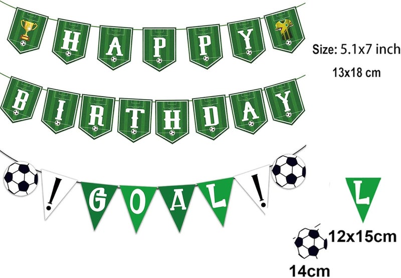 Does not apply Football Party Supplies 75Pcs Kit with Happy Birthday Banner and DIY Cake Topper - Image 2