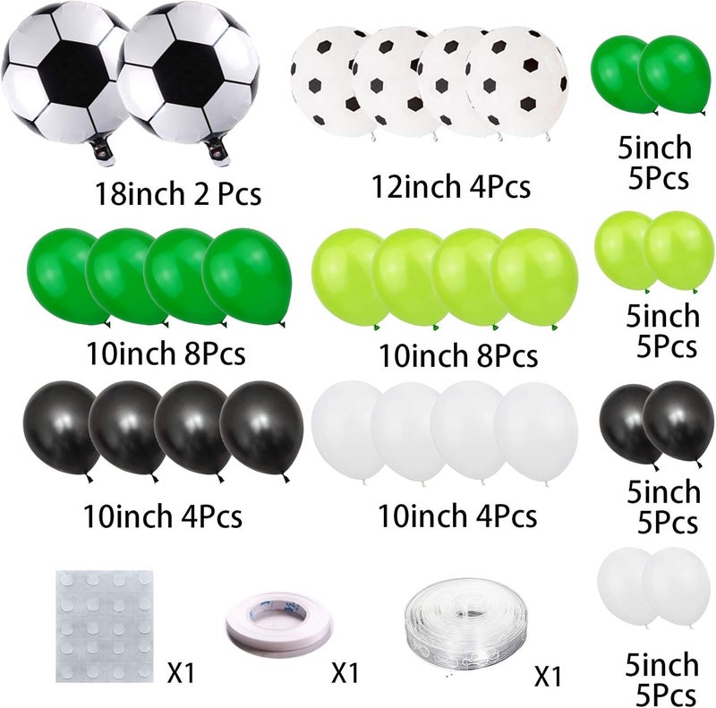Does not apply Football Party Supplies 75Pcs Kit with Happy Birthday Banner and DIY Cake Topper - Image 3