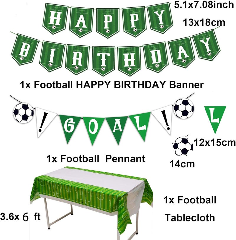 Does not apply Football Party Supplies 75Pcs Kit with Happy Birthday Banner and DIY Cake Topper - Image 4