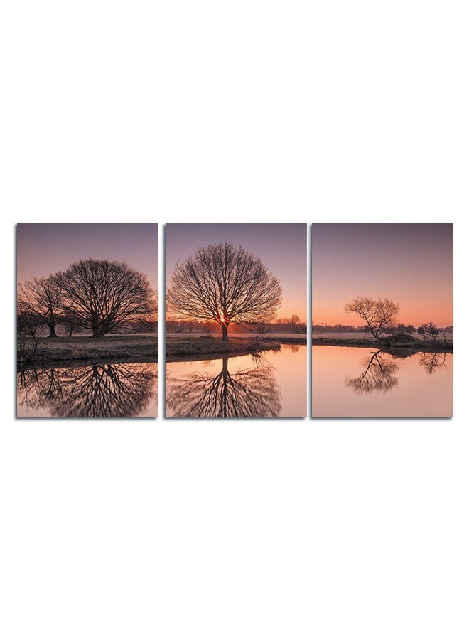 Marktna Set Of 3 Framed Canvas Wall Arts Stretched Over Wooden Frame with a Nature Design - Image 2