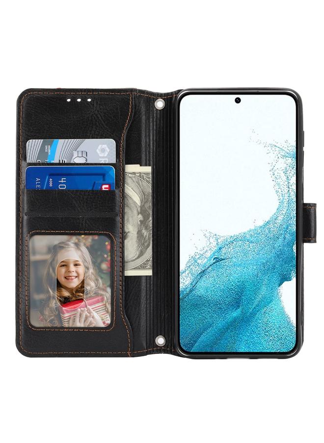 S-TOP Case For Samsung Galaxy S23+ 5G Oil Skin Zipper Wallet Leather Phone Case - Image 4