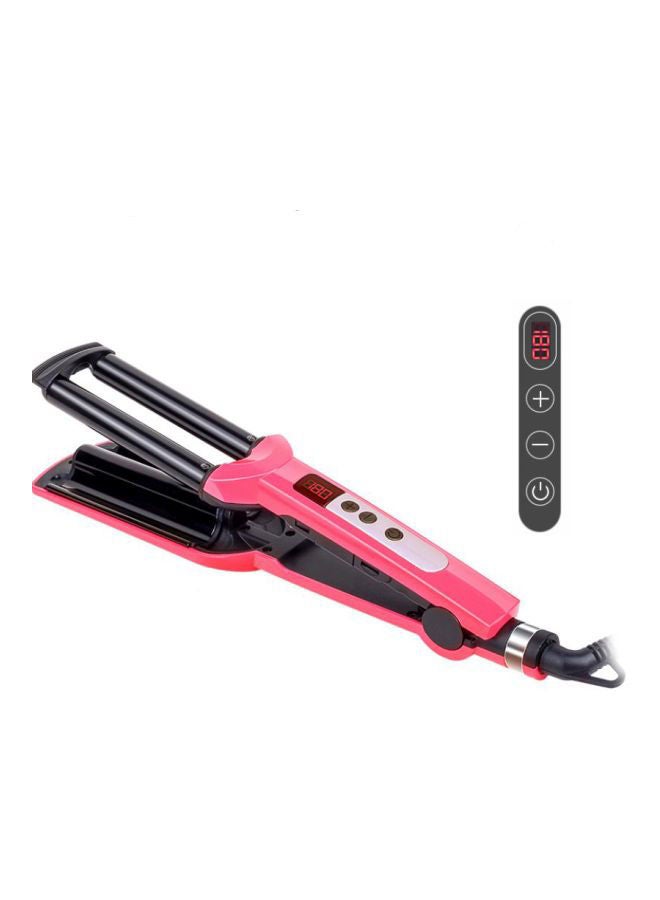NIBEMINENT Professional Hair Curling Iron Pink/Black 30cm - Image 2