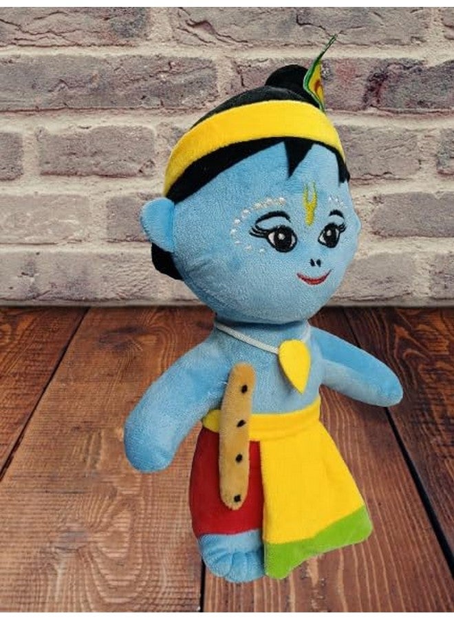 AVSHUB Standing Lord Krishna with Bansuri Soft Toys for Kids Kanha Ji Toys Stuffed for Baby Boy Girl Laddu Gopal, Bal Gopal Gift for Infants, Toddlers & Babies (Size 30 cm) - Image 3