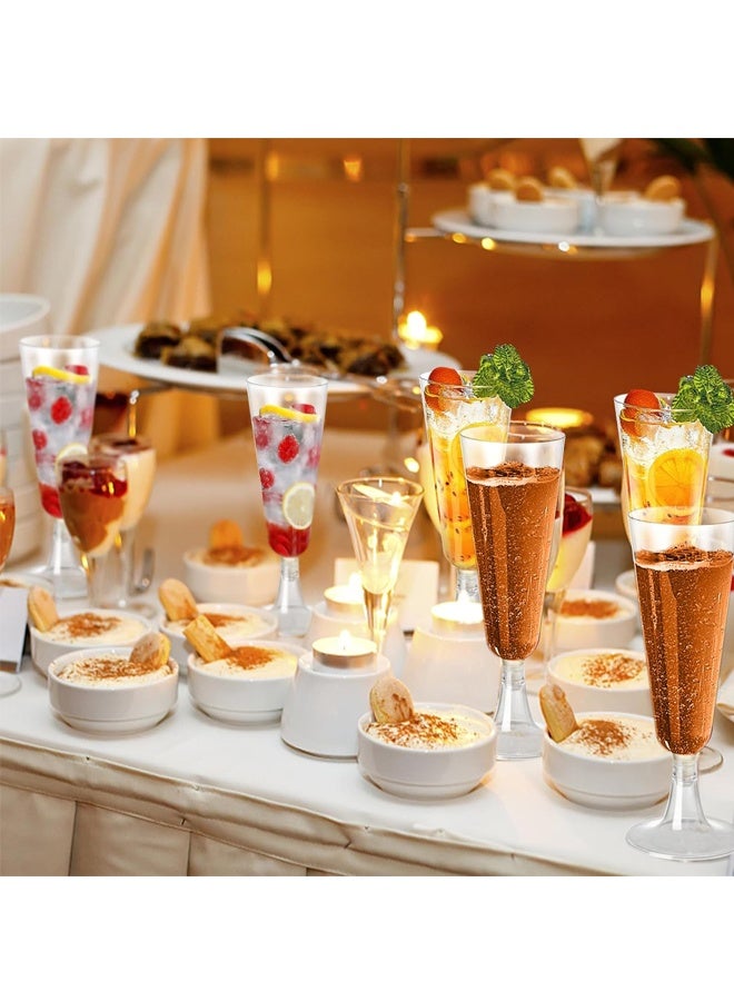 HOMESTAR 10 Pcs Disposable Plastic Champagne Juice Flutes – 4.5 Oz Clear Mimosa Glasses for Weddings, New Year, Birthdays, Engagements, and Parties – Elegant and Durable Toasting Cups, BPA-Free - Image 2