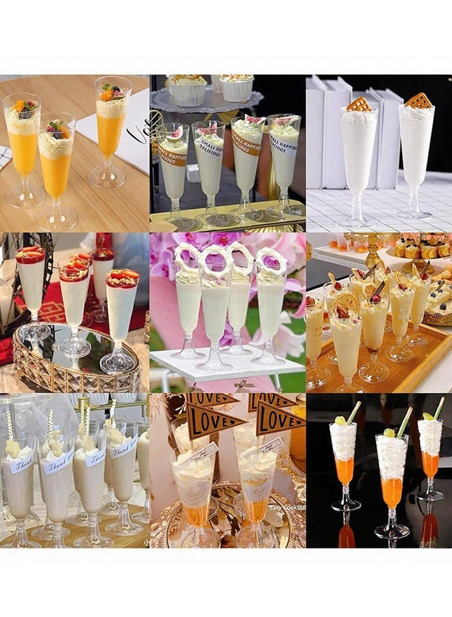 HOMESTAR 10 Pcs Disposable Plastic Champagne Juice Flutes – 4.5 Oz Clear Mimosa Glasses for Weddings, New Year, Birthdays, Engagements, and Parties – Elegant and Durable Toasting Cups, BPA-Free - Image 5