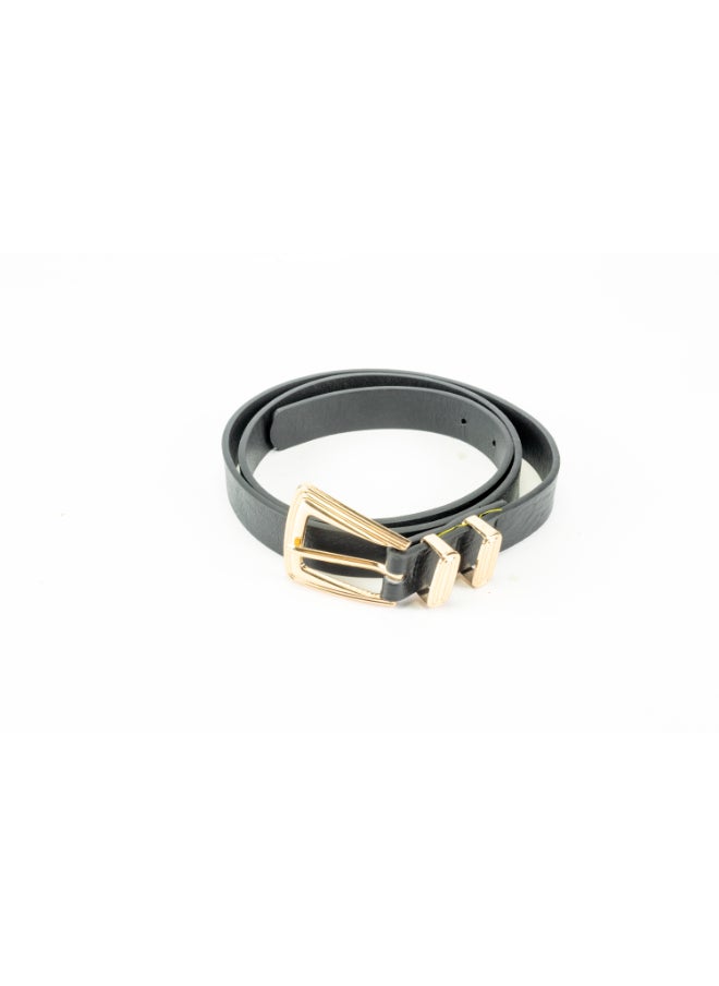 Generic Black Leather Waist Belt For Her 110 CM  - Image 1