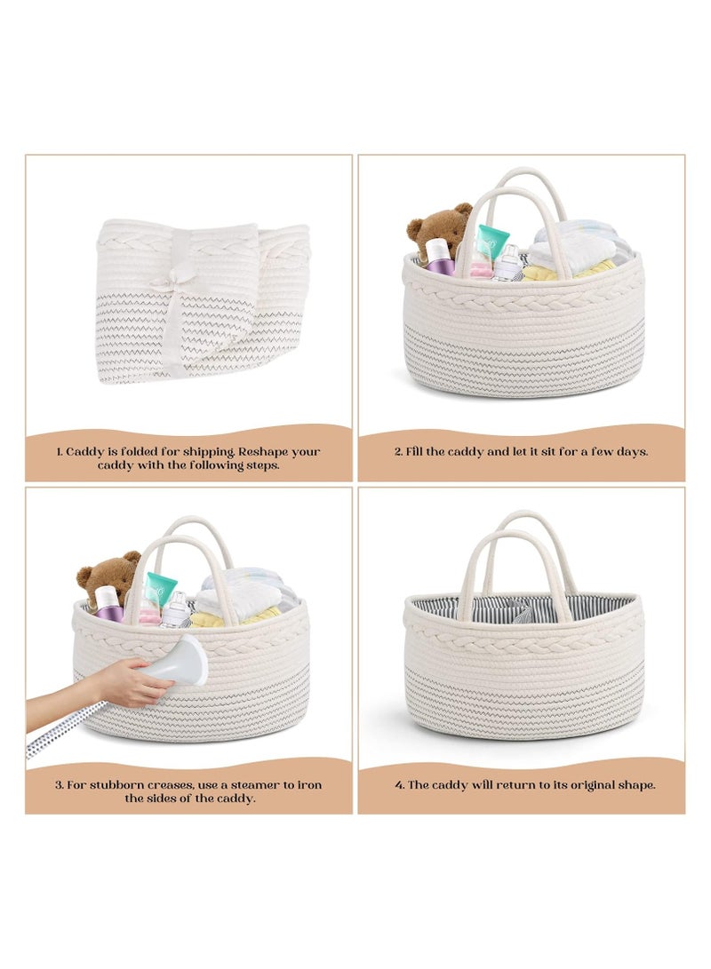 Bukela Baby Diaper Organizers, Storage Boxes for Boys and Girls, Large Handbag and Car Organizers With Removable Inserts, Baby Shower Gift Baskets, A Must-have for Every Newborn - Image 5